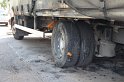 Brandstiftung mehrerer Kleinlastwagen Koeln Kalk Steinmetzstr P05
